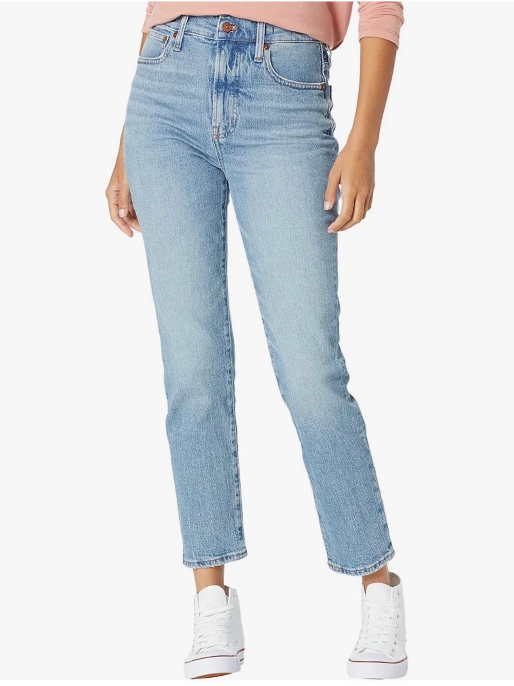 Madewell Light Blue High-Rise Straight Jeans